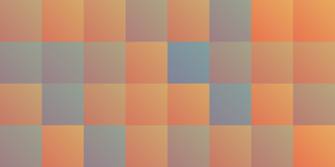 Wall Mural - abstract colorful tiled surface pattern with random orange, brown and blue squares - geometric mosai