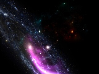 Wall Mural - science fiction wallpaper. beauty of deep space. colorful graphics for background, like water waves,