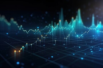 Abstract of Financial growth chart increase to new high investment, Generative AI