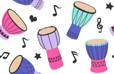 percussion seamless pattern. 