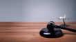 © Mdisk - The immigration officer brought down the gavel of justice on the table, symbolizing the importance of following immigration law and the consequences of breaking it. has copy space on left