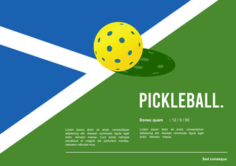 Wall Mural - great simple pickleball background design for any media