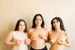 Feminine women in underwear happy with their diverse bodies