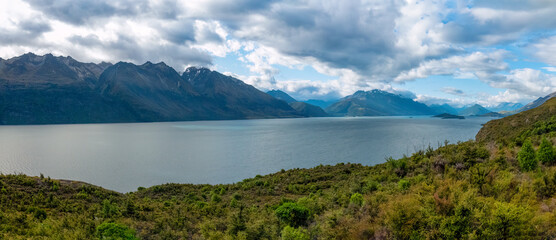 Wall Mural - Mesmerizing views of the landscapes around Glenorchy the northern end of Lake Wakatipu in the South Island region of Otago, New Zealand.