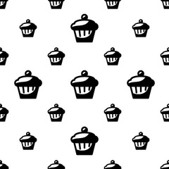 Sticker - Muffin Icon Seamless Pattern M_2304003