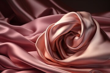 AI-generated digital illustration of elegant satin silk cloth for product display. Generative AI