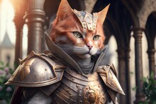 Cat Warrior In Golden Armor