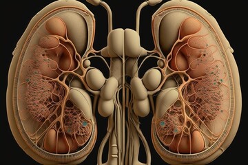 Human Kidney Anatomy. Generative AI