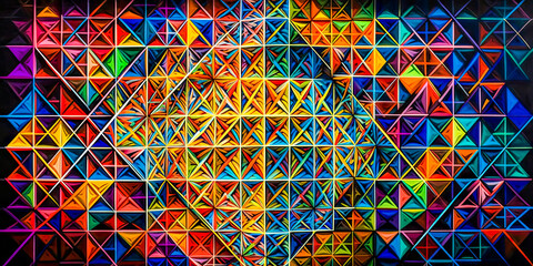 Fototapete - Retro Modern Art Grafik Paintbrush Malerei Illustration Digital Art Wandbild Hintergrund (Generative AI) Background Kunst Gemälde