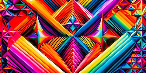 Fototapete - Retro Modern Art Grafik Paintbrush Malerei Illustration Digital Art Wandbild Hintergrund (Generative AI) Background Kunst Gemälde