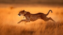 A Swift Cheetah Sprinting