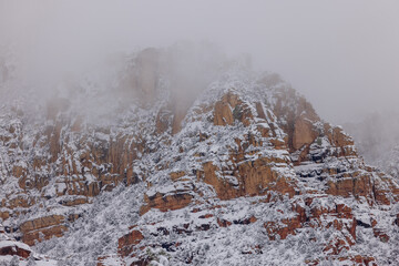 Poster - Beautiful Snow Covered Winter Landscape in Sedona Arizona