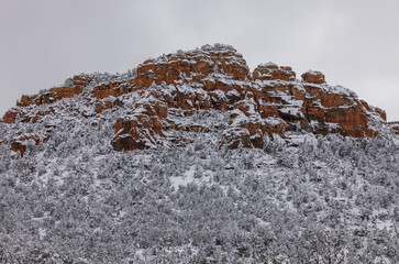 Poster - Beautiful Snow Covered Winter Landscape in Sedona Arizona