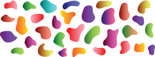 Canvas Print - abstract liquid shape elements, fluid dynamical gradient and gold frame vector design.