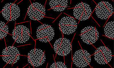 Leinwandbilder - Abstract seamless geometric pattern. Horizontal vector image.