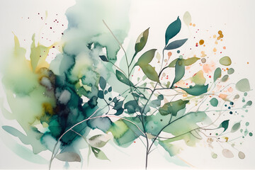 Wall Mural - abstract botanical art