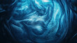 Leinwandbild Motiv Glitter liquid. Paint water. Shiny swirl. Oracle sphere. Blue color glowing shimmering grain texture smoke cloud on dark black abstract art background.