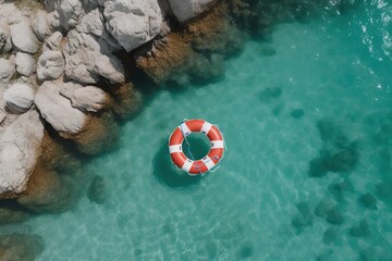 Wall Mural - A life preserver for saving people