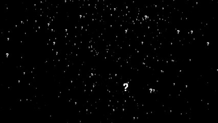 falling question marks flakes