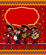 cartoon el mariachi orchestra poster stock background