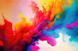Colorful watercolor paint texture background illustration (Generative AI)