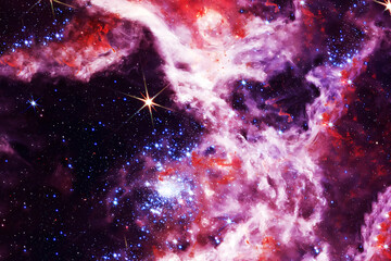 A bright, beautiful cosmic nebula. Elements of this image furnished NASA.