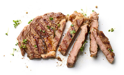 Sticker - freshly grilled beef entrecote steak