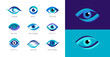 © Marina Zlochin - Eye logo collection. Optics, vision, eye health concept design