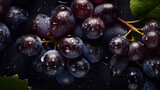 Fototapeta Storczyk - Grapes seamless background visible drops of water. Generative AI.