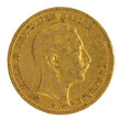 Goldmünze aus dem Deutschen Reich: Büste des Wilhelm II, Kaiser, König von Preussen von 1895 im Profil