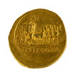 Quadriga auf eine antiken römischen Goldmünze