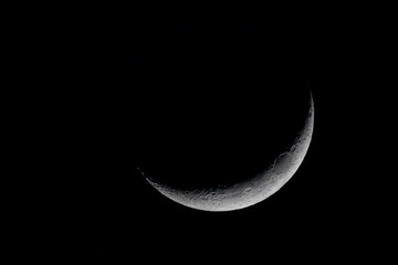 Wall Mural - moon on a summer night made with a telescope