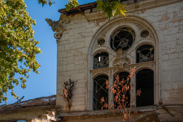 Wall Mural - Desolate Remnants Abandoned Serbian Manor Forgotten Relics: Deserted Serbian Mansion Abandoned Echoes: Serbian Estate in Ruins