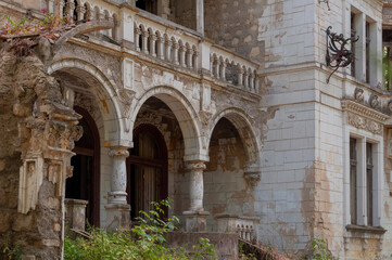 Wall Mural - Desolate Remnants Abandoned Serbian Manor Forgotten Relics: Deserted Serbian Mansion Abandoned Echoes: Serbian Estate in Ruins