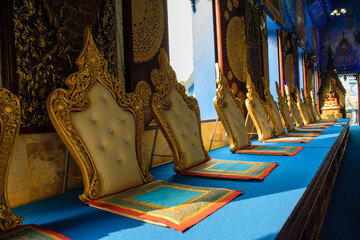 Wall Mural - Blue Temple Wat Rong Suea Ten, Beautiful temple in Chiang Rai province 