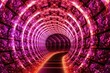 colorful light tunnel with a mesmerizing glow. Generative AI