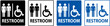 Unisex And Disabled Toilet Door Sign,Handicap Restroom Symbol