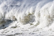 Huge ocean waves.