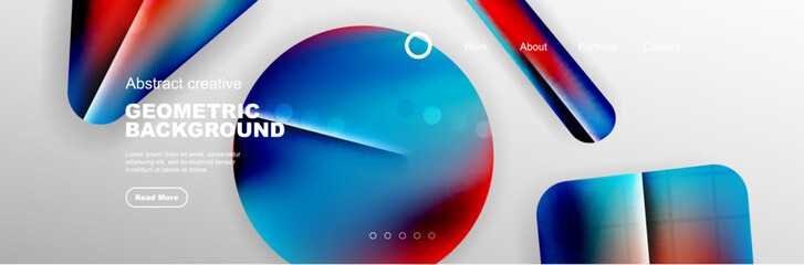 Wall Mural - Abstract background for your landing page design. Web page for website or mobile app wallpaper