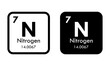 nitrogen icon set. vector template illustration  for web design