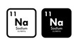 sodium icon set. vector template illustration  for web design