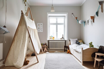 Wall Mural - cute kids room design, Generative AI