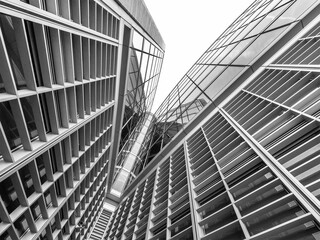 Aufkleber - Exterior of modern architecture. Building abstract background