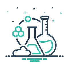 Wall Mural - mix icon for chemistry