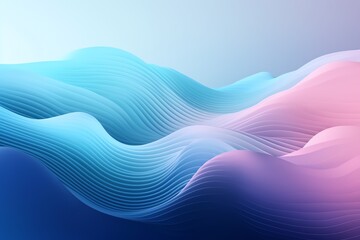 dreamscape currents: data-visualized pink and blue waves with a surreal moebius twist