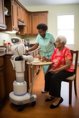 Assistive robots help people. Generative AI