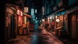 © Marabu Design - Tokyo Japan night city neon lights glowing streets. Generative AI.