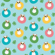 © Revolutionizzed - Summer jack russell dogs seamless patterns. Printable digital papers. Seamless funny puppy pattern background. inflatable monstera sea.