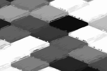 Wall Mural - black and white geometric pattern with a rough texture background. background texture wall and have 