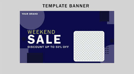 Wall Mural - Template banner sale. Horizontal banner design for ads.